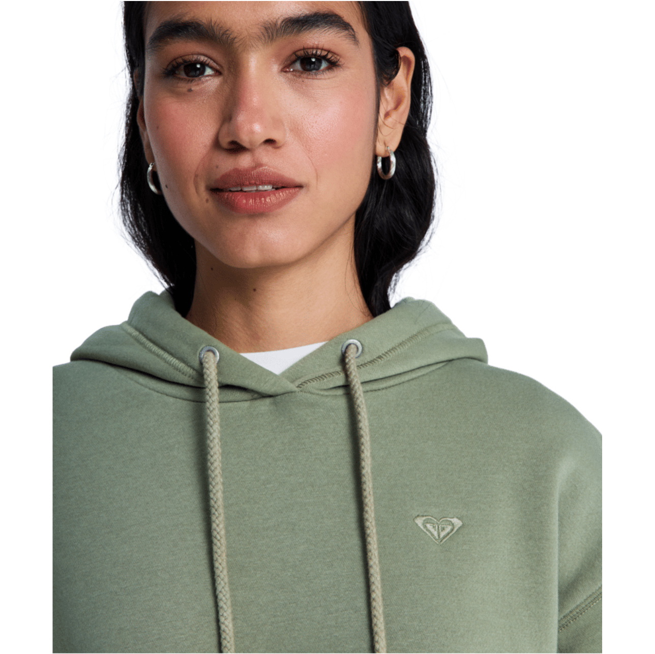 2026 Roxy Womens Surf Stoked Hoodie Brushed Hoodie ERJFT05046 - Oil Green